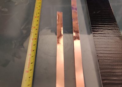 Copper tape preparations for duct tape J-Pole antenna