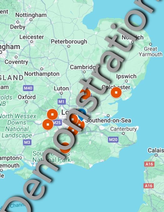Interactive 2m/70cm Net Map