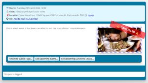 Example of a Cancelled Event