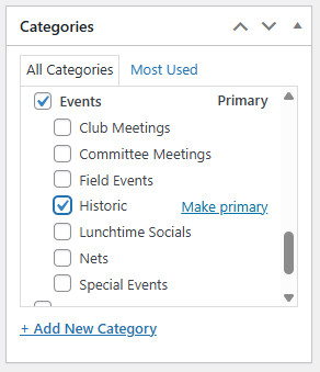 The ‘Primary’ Event Category